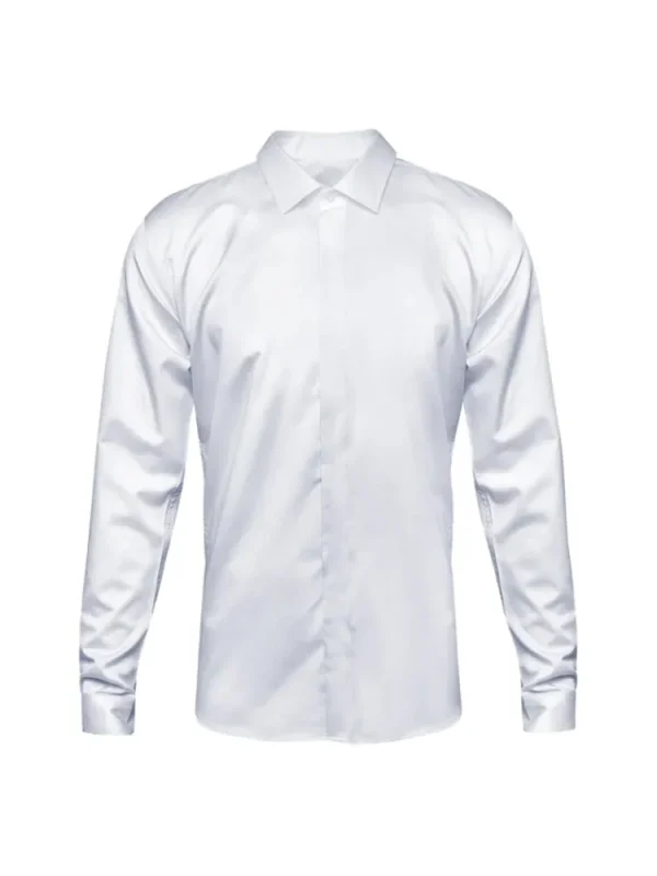 Palenzo Cérémonie | Prêt-à-porter | Chemise petit col français poignets mousquetaires - Blanc