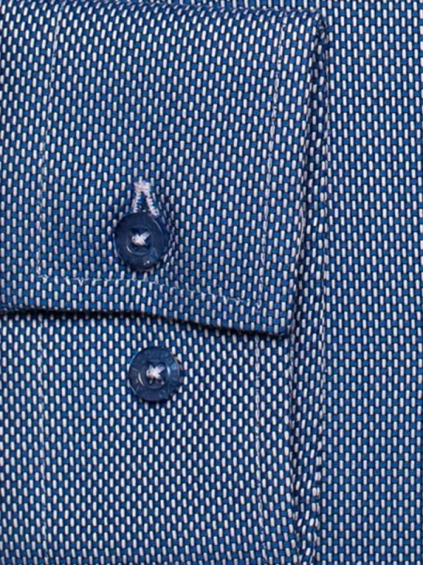 Palenzo Prêt-à-porter | Chemise petit col français - Bleu imprimé