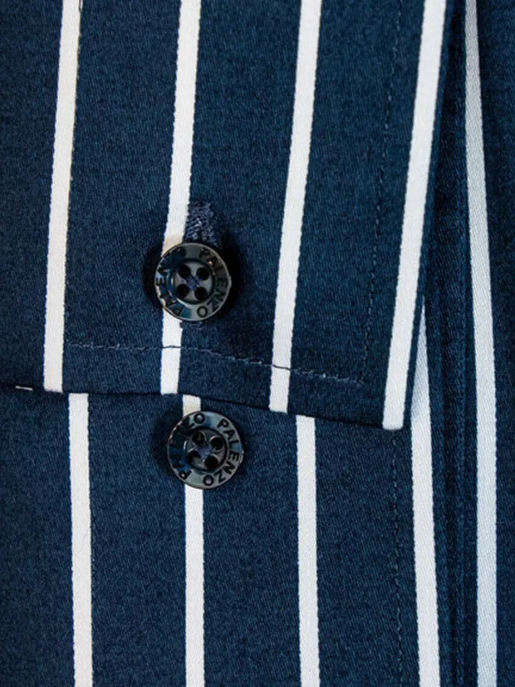 chemise_petit_col_franais_2-23.webp Palenzo Prêt-à-porter | Chemises | Chemise petit col français - Bleu marine et blanc rayures