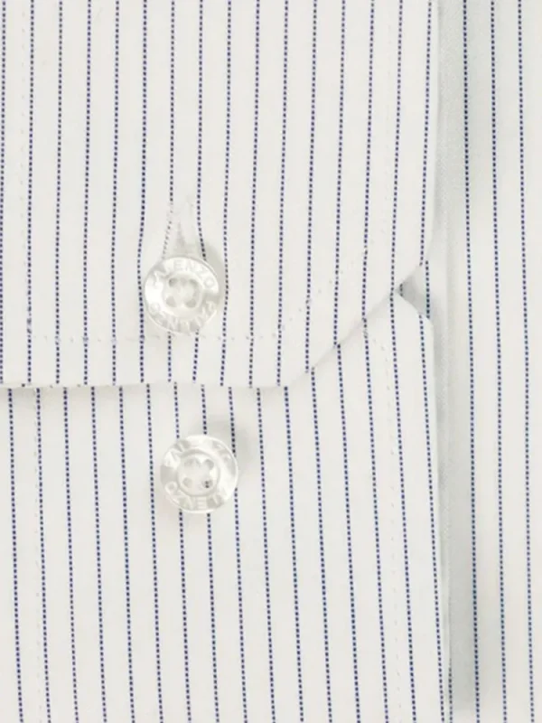 Palenzo Prêt-à-porter | Chemises | Chemise petit col français - Bleu marine rayures
