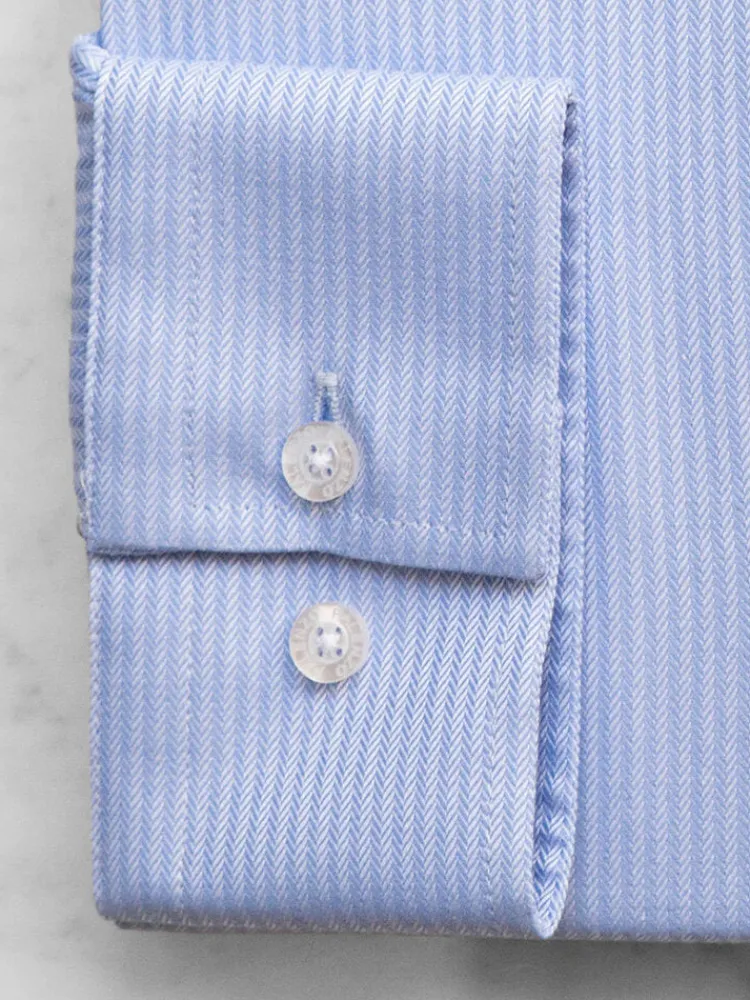 chemise_petit_col_franais_2-5.webp Palenzo Prêt-à-porter | Chemises | Chemise petit col français - Blanc et bleu ciel rayures