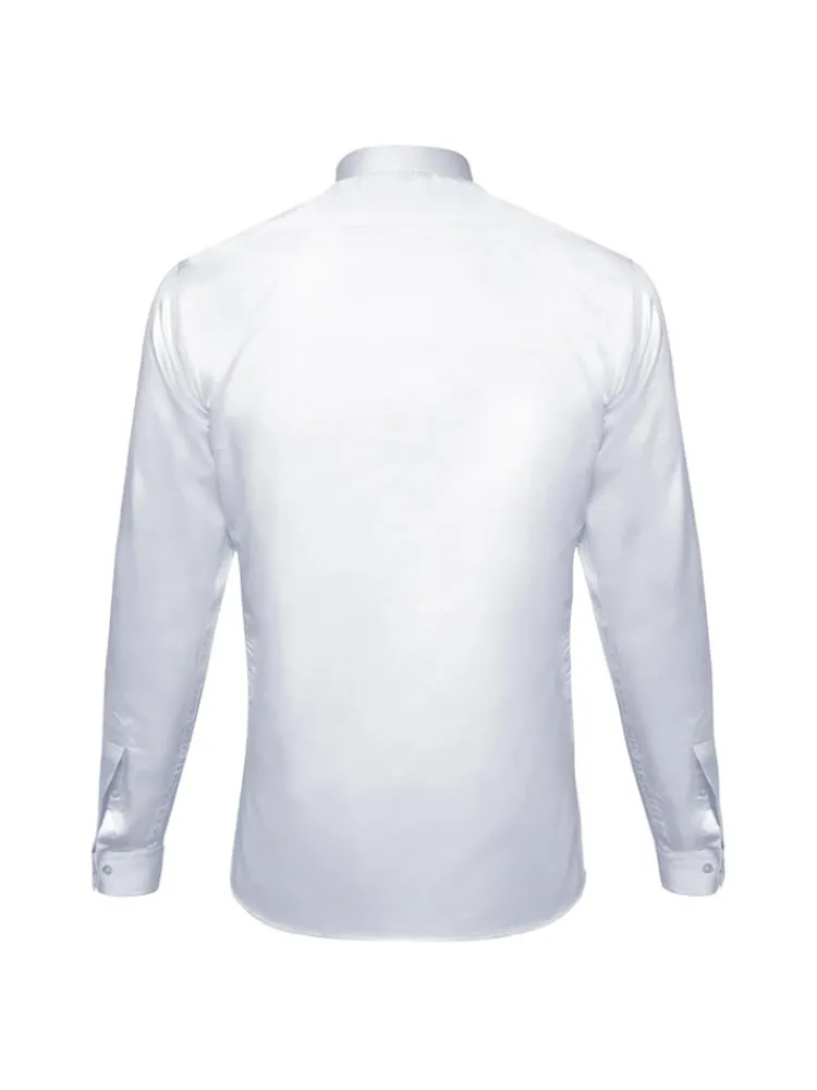 chemise_petit_col_franais_2-61.webp Palenzo Cérémonie | Prêt-à-porter | Chemise petit col français poignets mousquetaires - Blanc