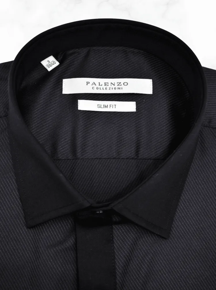 chemise_petit_col_franais_2-62.webp Palenzo Cérémonie | Prêt-à-porter | Chemise petit col français - Noir