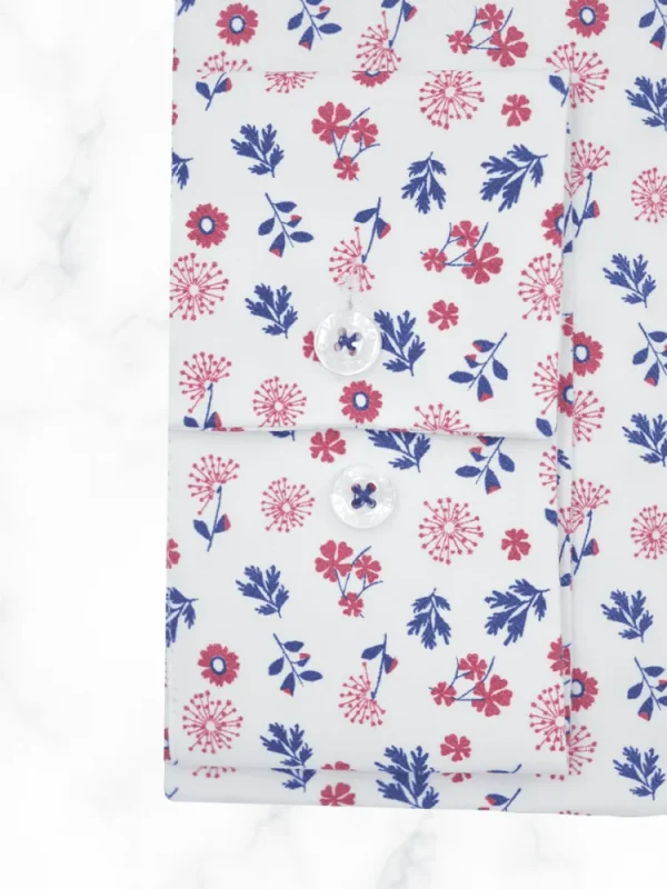 Palenzo Prêt-à-porter | Chemises | Chemise petit col français - Blanc imprimé