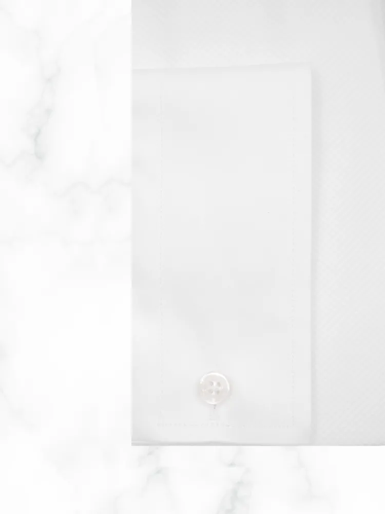 chemise_petit_col_franais_4-17.webp Palenzo Prêt-à-porter | Chemises Cérémonie | Chemise petit col français - Blanc bi-matière