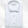 Palenzo Cérémonie | Prêt-à-porter | Chemise plastron col cassé - Blanc