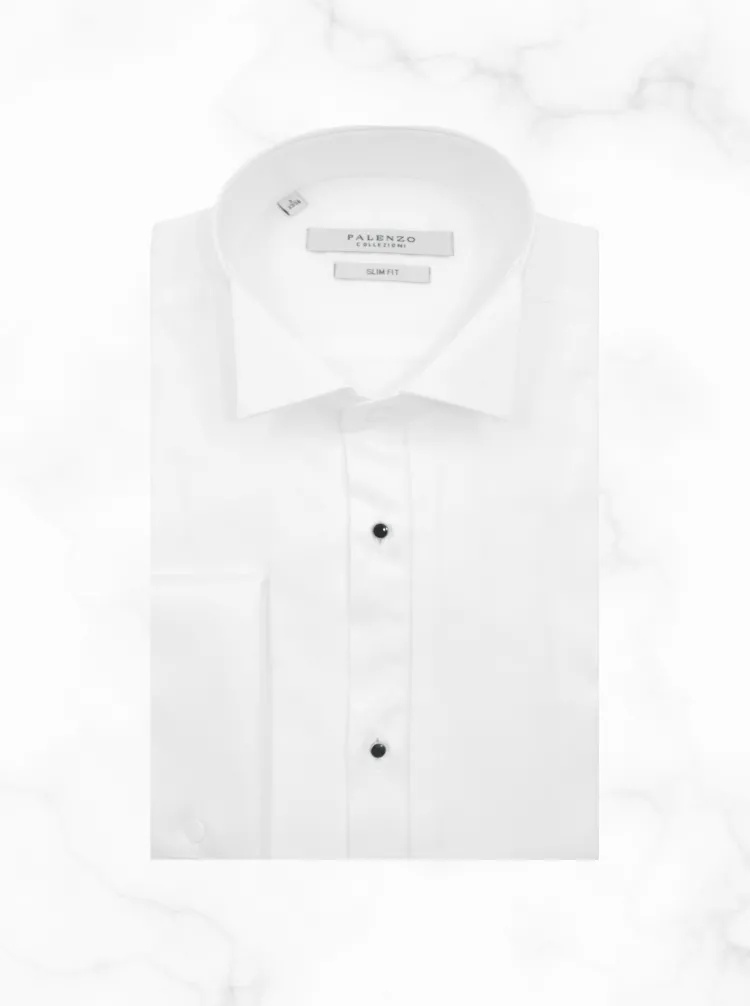 chemise_plastron_col_cass_0.webp Palenzo Prêt-à-porter | Chemises Cérémonie | Chemise plastron col cassé - Blanc