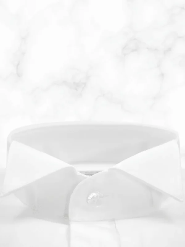 Palenzo Prêt-à-porter | Chemises Cérémonie | Chemise plastron col cassé - Blanc