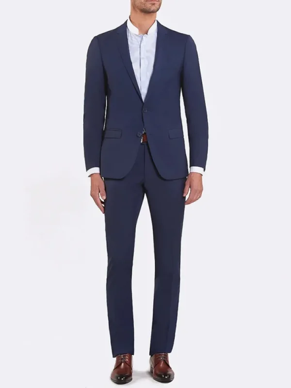 Palenzo Prêt-à-porter | Costume slim fit - Bleu carbone