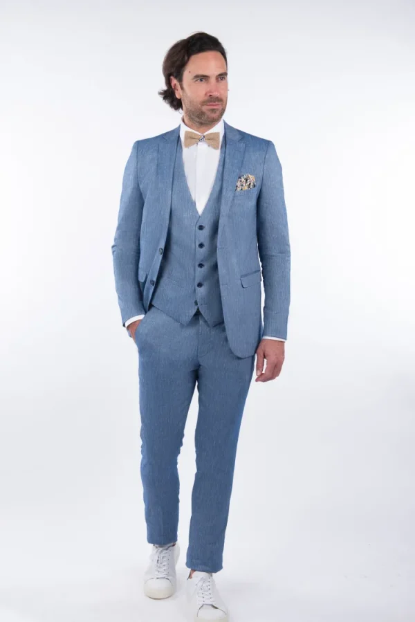 Palenzo Prêt-à-porter | Costume slim Fit - Bleu