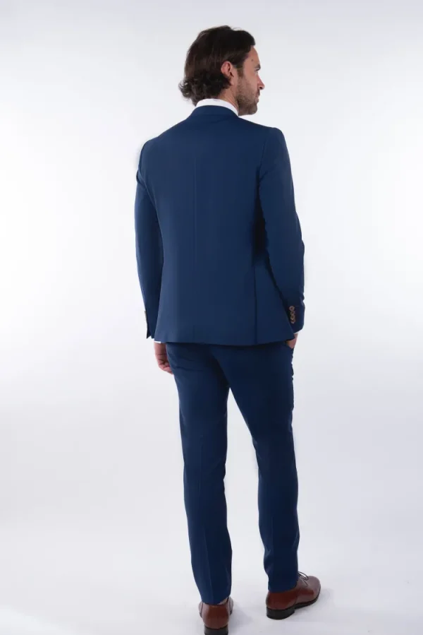 Palenzo Prêt-à-porter | Costume slim fit - Bleu carbonne