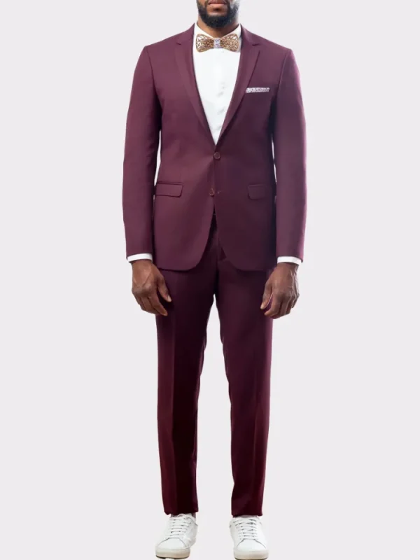 Palenzo Prêt-à-porter | Costume slim fit - Bordeaux