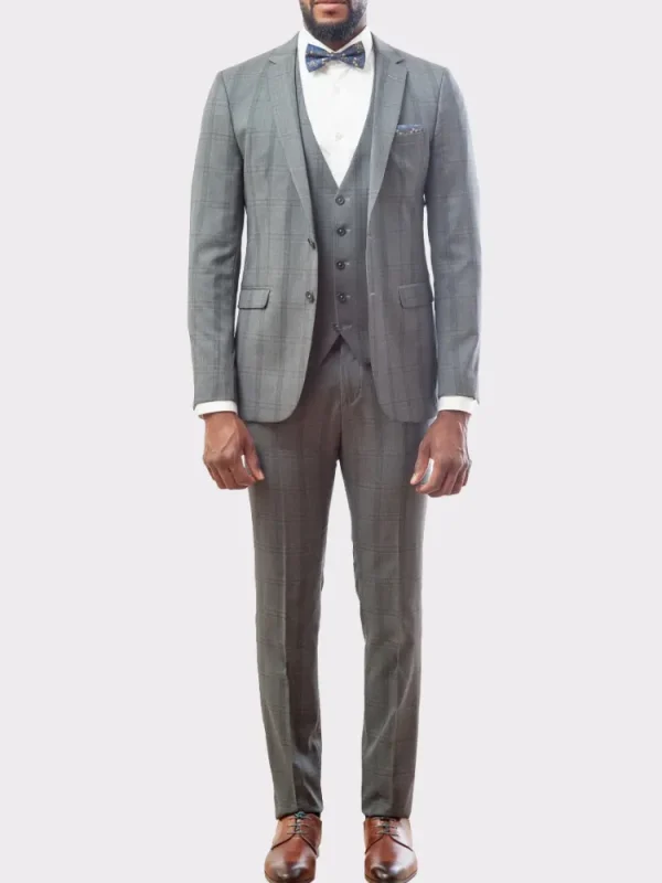 Palenzo Prêt-à-porter | Costume slim fit - Gris