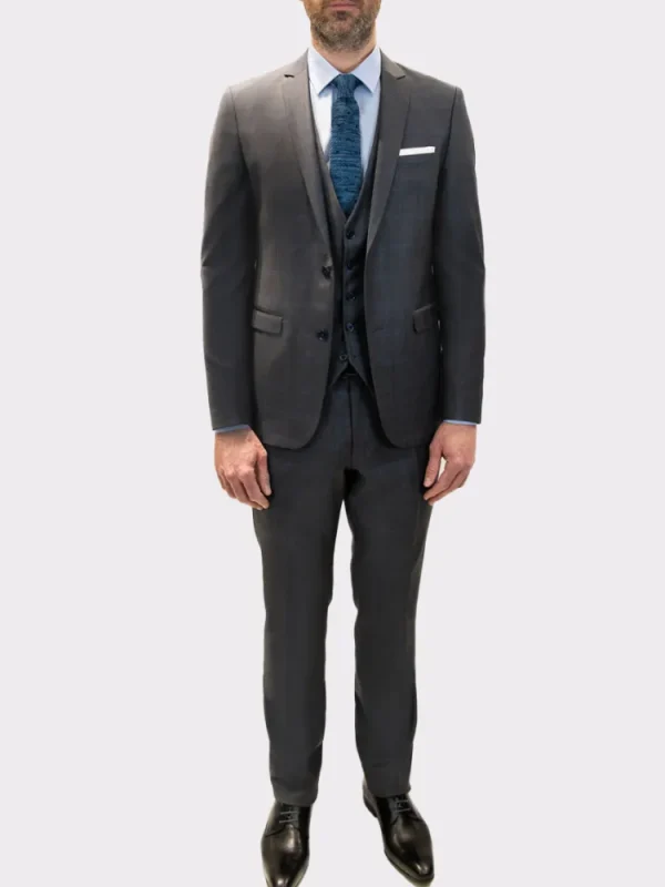 Palenzo Prêt-à-porter | Costume slim fit - Gris et bleu