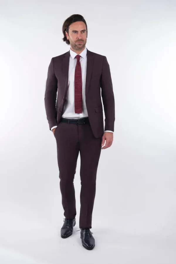 Palenzo Prêt-à-porter | Costume slim fit - Prune
