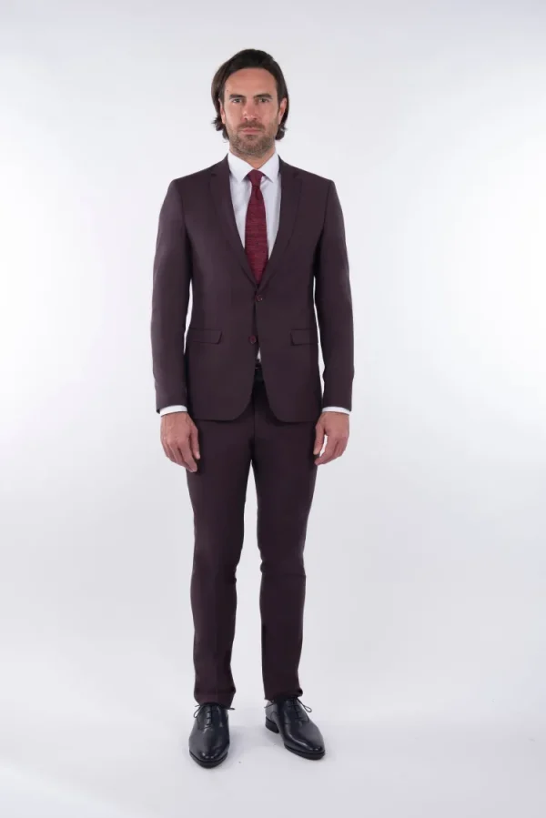 Palenzo Prêt-à-porter | Costume slim fit - Prune
