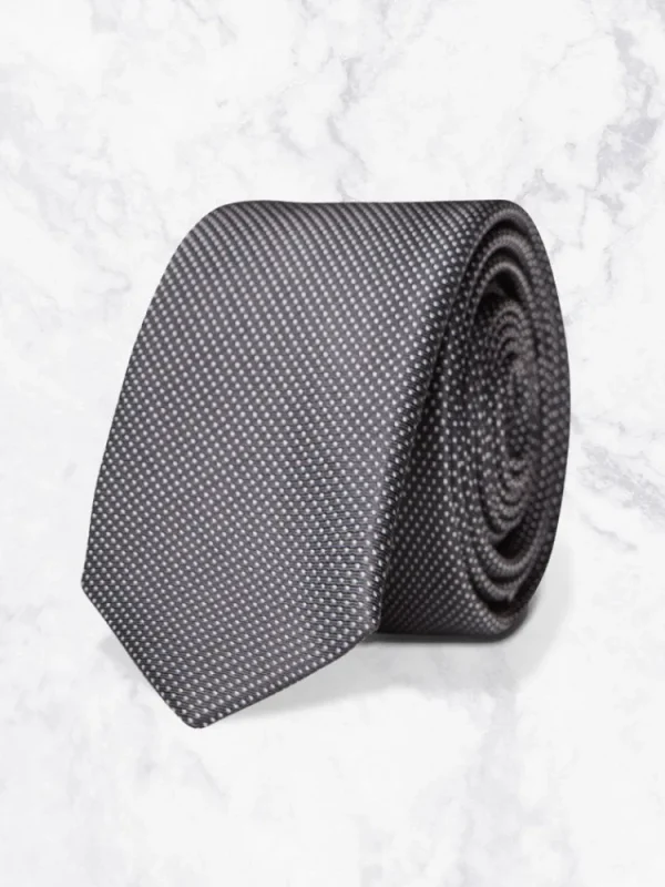 Palenzo Accessoires Et Chaussures | Cravates Et Nœuds Papillon | Cravate - Gris à pois blancs