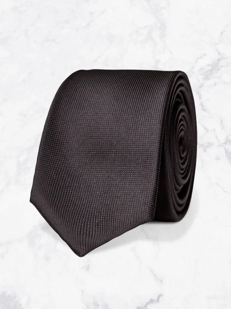 cravate__noir_0.webp Palenzo Accessoires Et Chaussures | Cravates Et Nœuds Papillon | Cravate - Noir