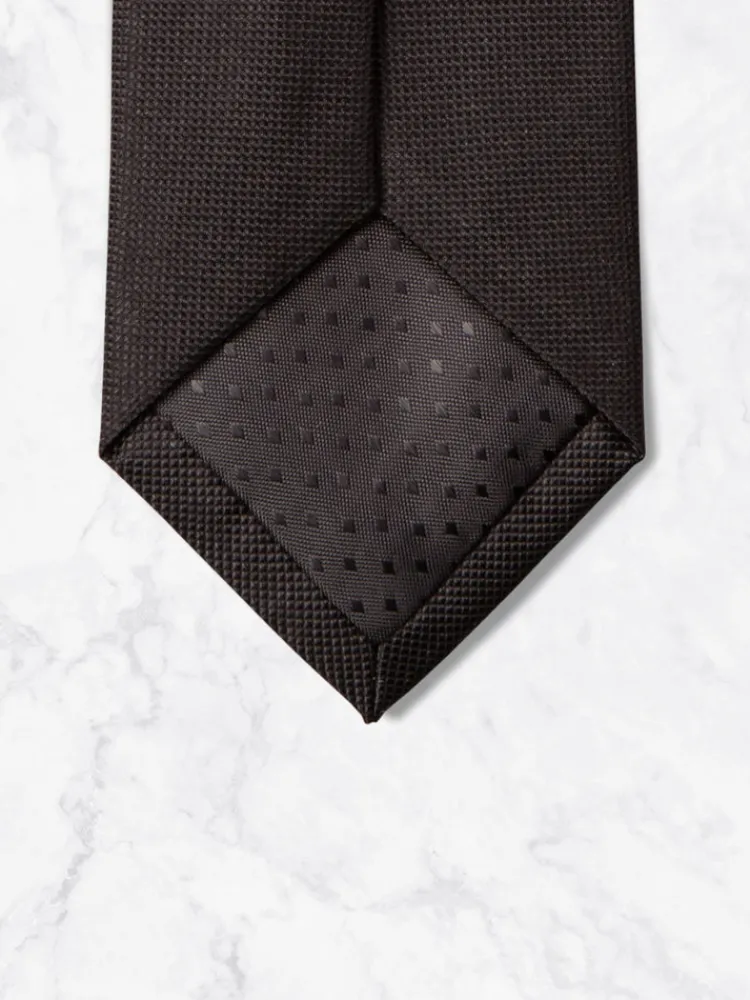 cravate__noir_1.webp Palenzo Accessoires Et Chaussures | Cravates Et Nœuds Papillon | Cravate - Noir