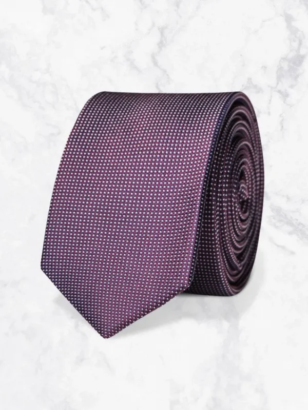 Palenzo Accessoires Et Chaussures | Cravates Et Nœuds Papillon | Cravate - Prune quadrillée