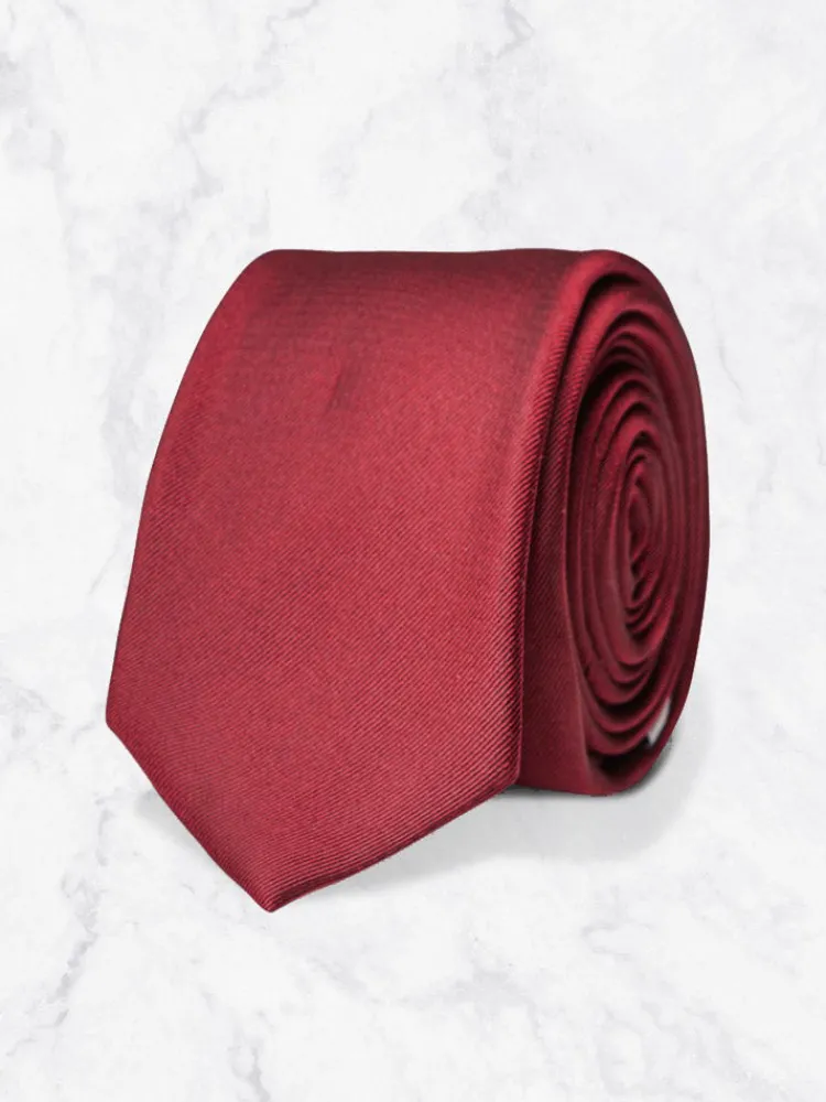 cravate__rouge_0.webp Palenzo Accessoires Et Chaussures | Cravates Et Nœuds Papillon | Cravate - Rouge