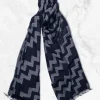 Palenzo Accessoires Et Chaussures | Echarpe - Bleu marine et gris