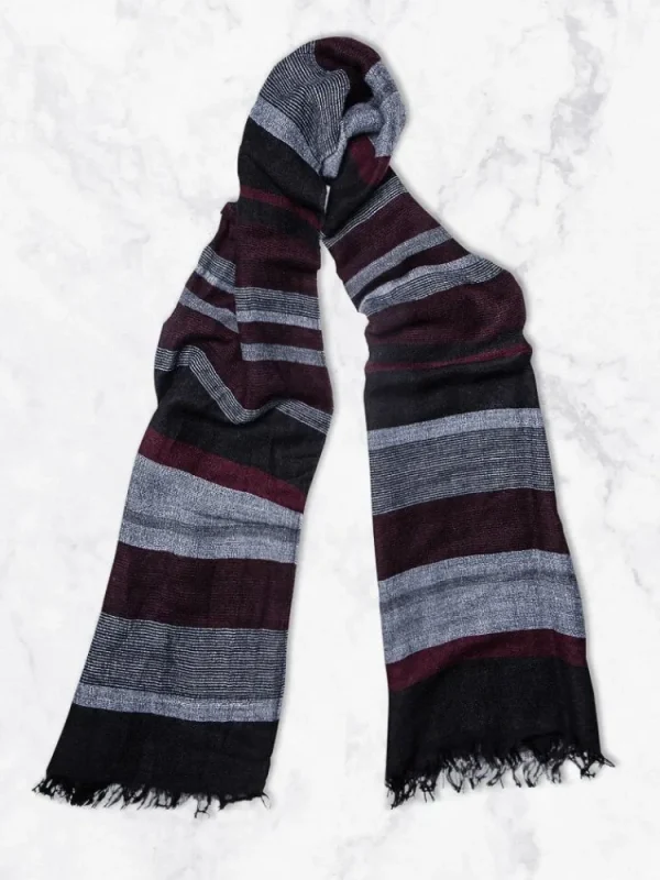 Palenzo Accessoires Et Chaussures | Echarpe - Gris et bordeaux
