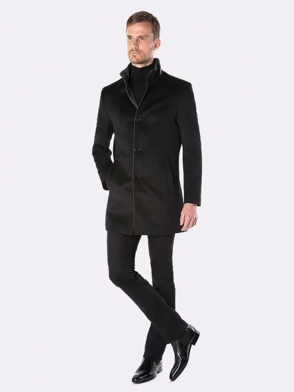 Palenzo Prêt-à-porter | Manteaux | Manteau slim - Noir