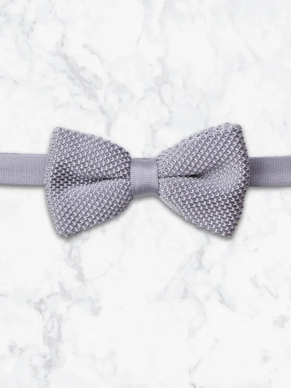 Palenzo Accessoires Et Chaussures | Cravates Et Nœuds Papillon | Nœud papillon tricoté - Gris