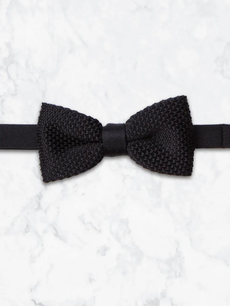 nud__papillon_tricot__noi_0.webp Palenzo Cérémonie | Accessoires Et Chaussures | Nœud papillon tricoté - Noir