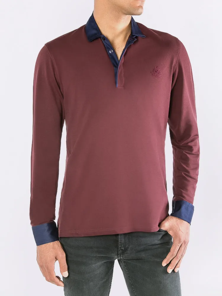 polo__bordeaux_et_bleu_1.webp Palenzo Prêt-à-porter | Polo, Tee-shirt | Polo - Bordeaux et bleu