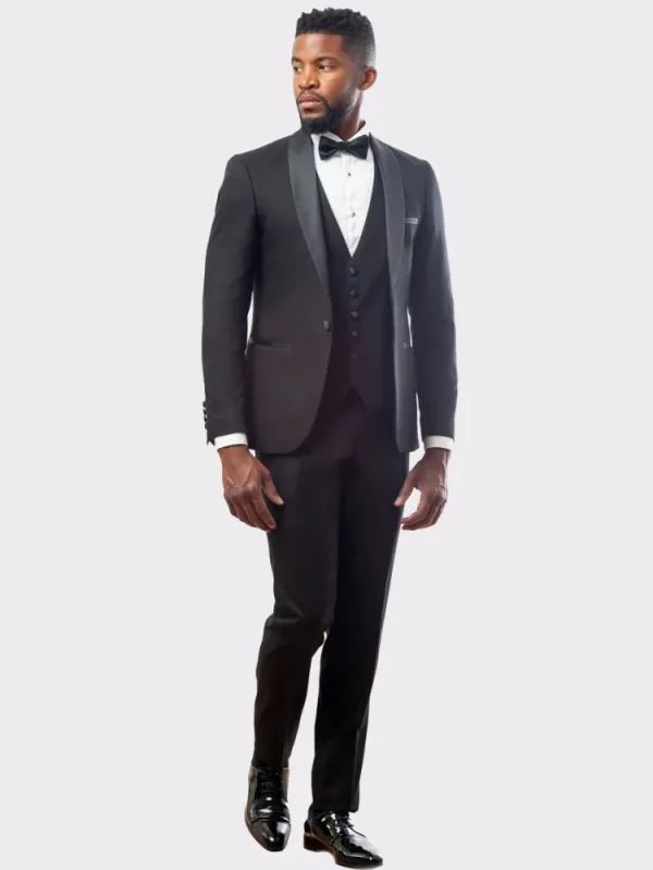 Palenzo Cérémonie | Prêt-à-porter | Smoking slim fit - Noir