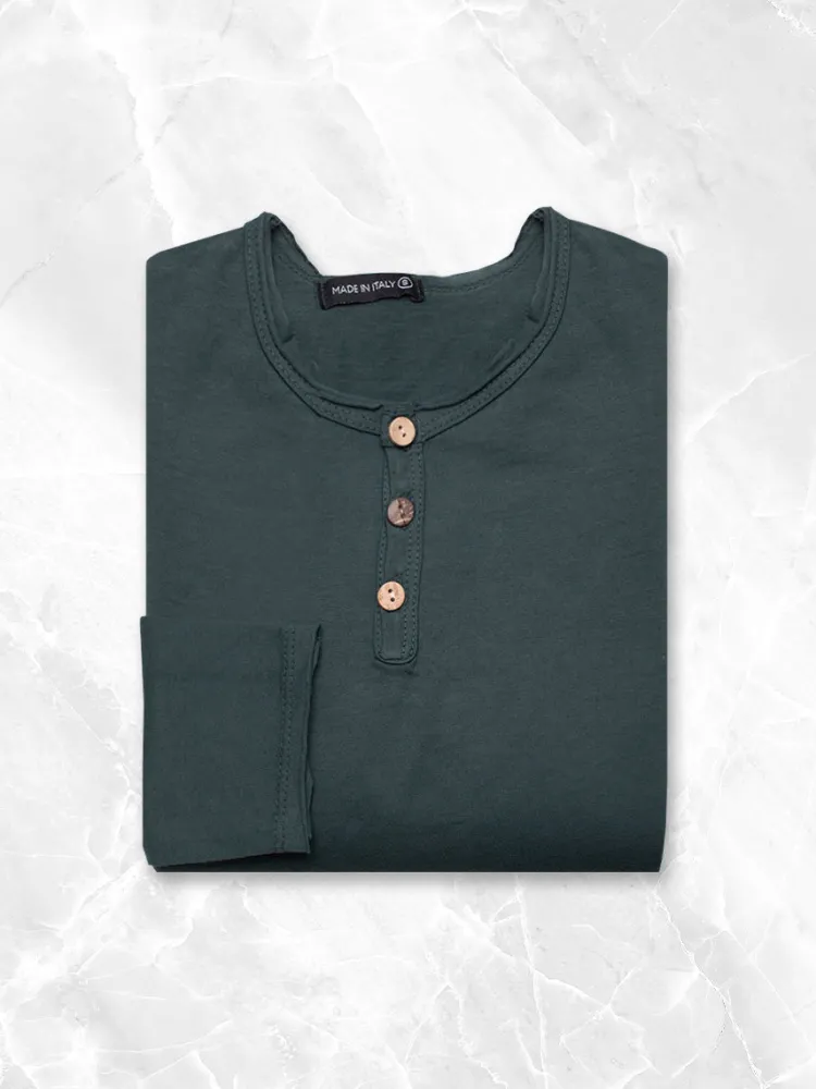 tshirt_col_tunisien__vert_0.webp Palenzo Prêt-à-porter | Polo, Tee-shirt | T-shirt col tunisien - Vert