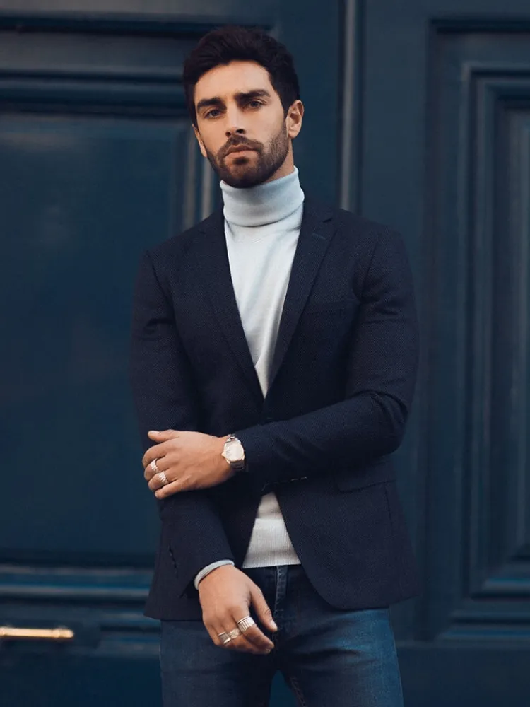 veste_slim_fit__bleu_0-1.webp Palenzo Prêt-à-porter | Vestes & Blazers | Veste slim fit - Bleu
