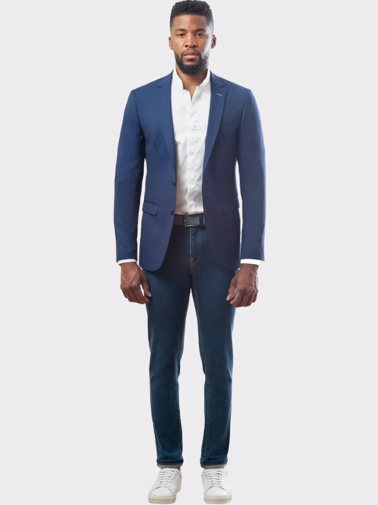 veste_slim_fit__bleu_2.webp Palenzo Prêt-à-porter | Vestes & Blazers | Veste slim fit - Bleu